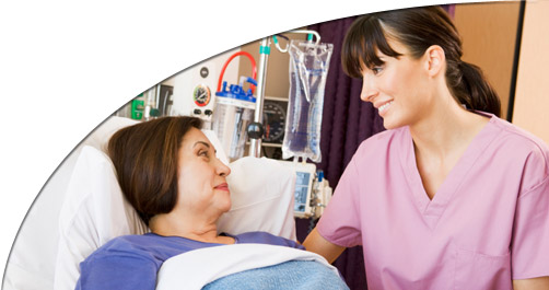 Female Nurse with Woman Patient