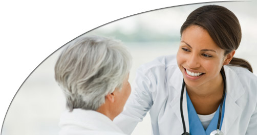 Female Nurse and Elderly Patient